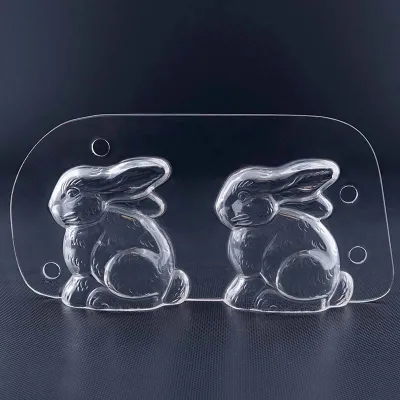 Chocolate mold bunny, 2 pieces