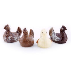 Schokoladenform Huhn, 4-teilig