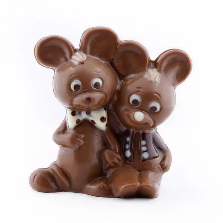 Stampo per cioccolato coppia di topolini per dolci figure di cioccolato