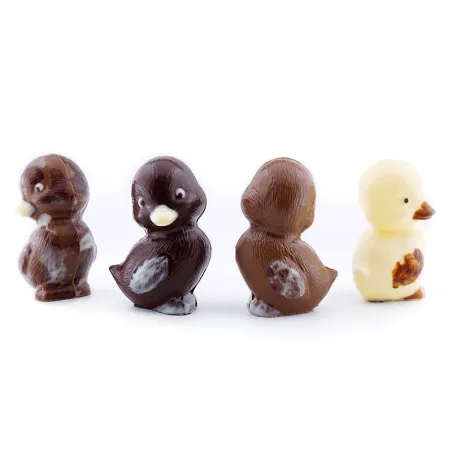 Chocolate mold ducklings, 4 pieces for chocolate figures