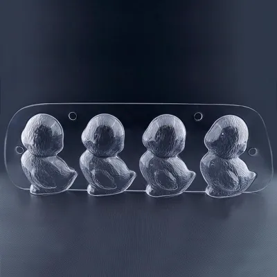 Moule à chocolat Caneton, 4 pièces pour figurines en chocolat