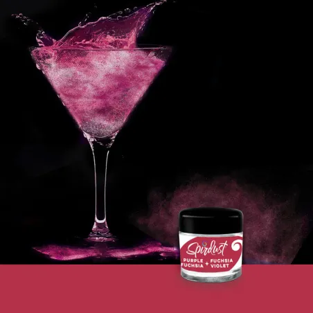 Glitter for cocktails Dark pink for dazzling drinks