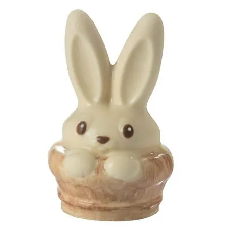Stampo per cioccolato Coniglio nel cesto per dolci figure di cioccolato