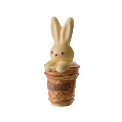 Moule à chocolat Lapin dans le panier de Pâques