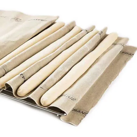 Toile de lin 65 x 230 cm pour baguettes et petits pains