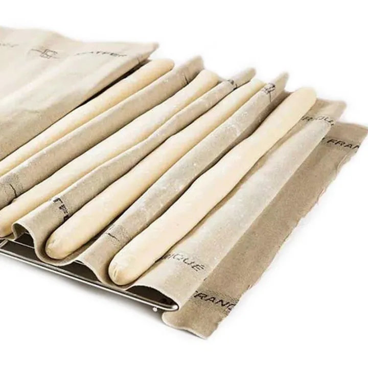 Telo in lino 65 x 230 cm per baguette e panini