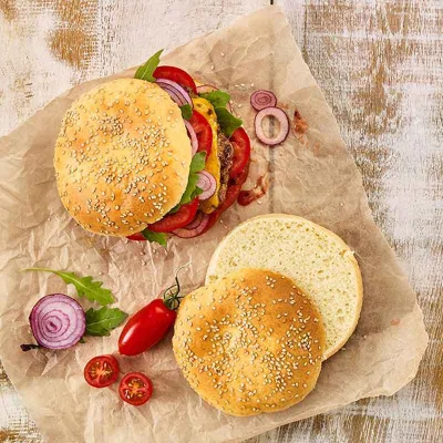 Burger bun baking tray for crispy burger buns