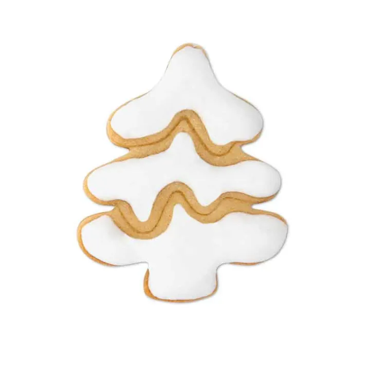 Snowy Christmas tree cookie cutter, 6 cm