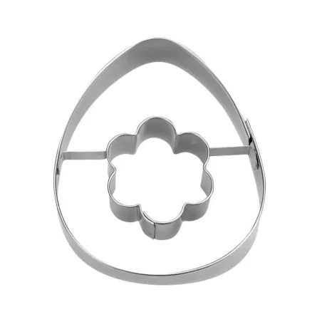 Flower in an egg cookie cutter for delicious cookies