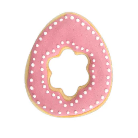 Flower in an egg cookie cutter for delicious cookies