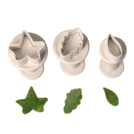Set d'emporte-pièces Feuilles, 3 pièces pour de superbes décorations en fondant