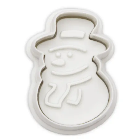 Emporte-pièce avec éjecteur Bonhomme de neige pour réaliser de superbes biscuits décorés