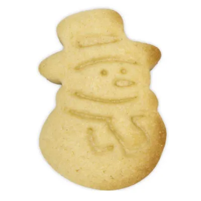 Cookie cutter with snowman ejector for beautifully decorated biscuits