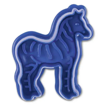 Cookie cutter with zebra ejector for beautifully decorated biscuits