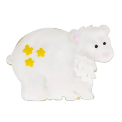Polar bear cookie cutter with ejector for great decorated cookies