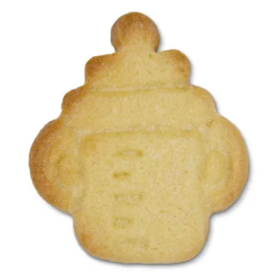 Cookie cutter with baby bottle ejector for beautifully decorated biscuits