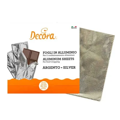 Aluminium Folie für Schokoladentafeln Silber 150 Stück