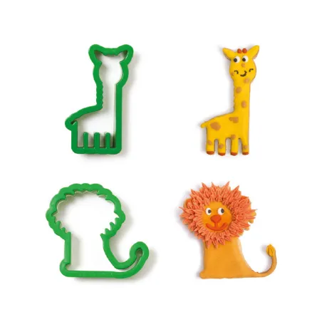 Cookie cutter lion and giraffe 2 pieces