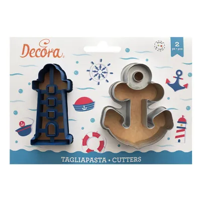 Cookie cutter lighthouse and anchor 2 pieces