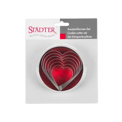 Set di formine a cuore 6 pezzi per deliziosi biscotti