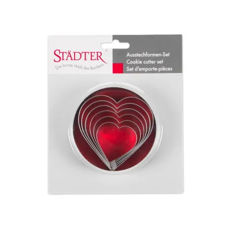 Cookie cutter set hearts 6 pieces for delicious cookies