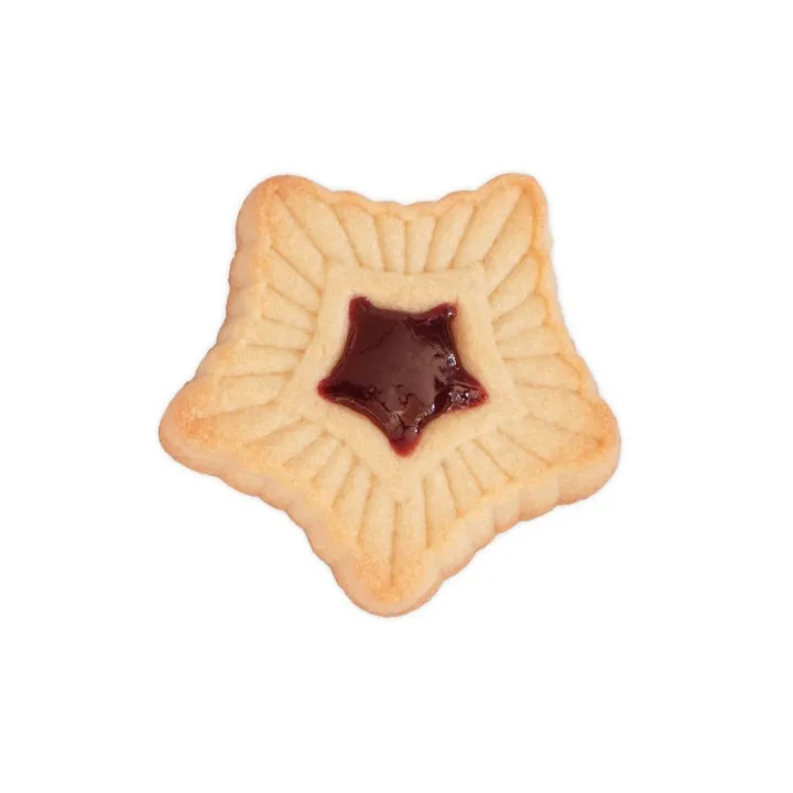 Cookie cutter with star-shaped ejector for great decorated biscuits