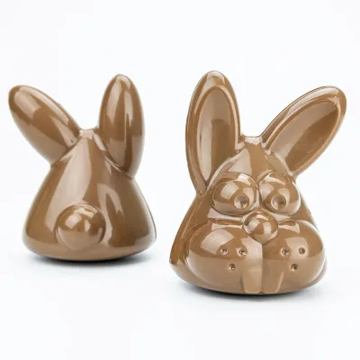 Chocolate mold 3D bunny head, 4 pieces