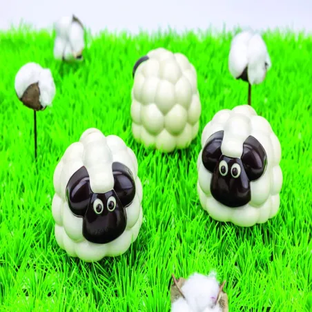 Stampo per cioccolato 3D Pecora Wolly, 6 pezzi