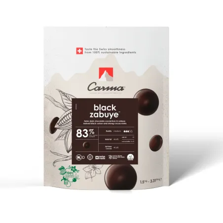 Black Zabuye Couverture 83% pour des créations en chocolat noir