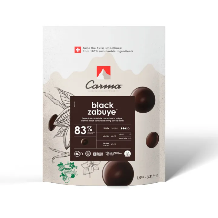 Black Zabuye Couverture 83% pour des créations en chocolat noir