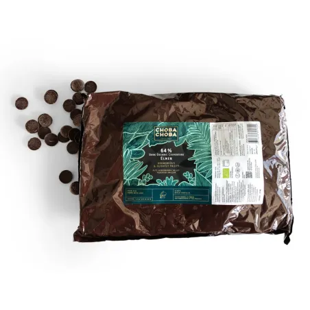 Elmer, copertura di cioccolato Choba Choba 64% prodotta equamente per praline pregiate