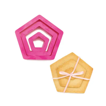 Cookie cutter set pentagon, 3 pieces