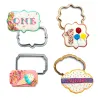 Frame cookie cutter set, 4 pieces
