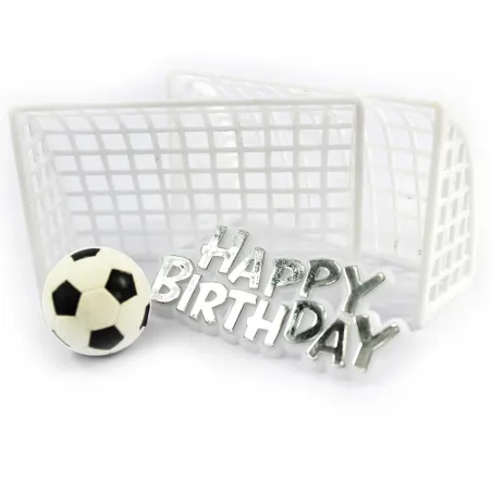 Cake Topper Set Football Happy Birthday