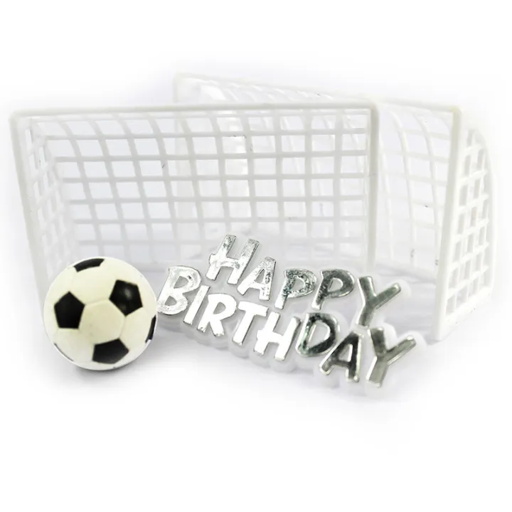 Cake Topper Set Football Happy Birthday