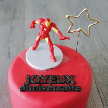Iron Man cake topper set
