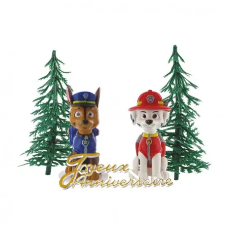 Paw Patrol cake topper set