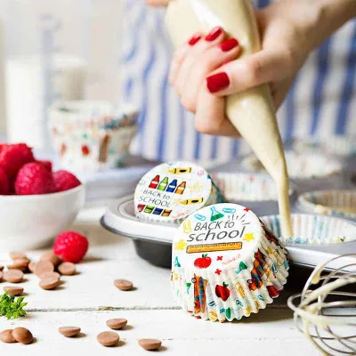 Pirottini per cupcake Back to School, 36 pezzi
