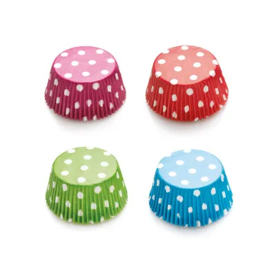 Cupcake Förmchen Pünktchen bunt, 75 Stück