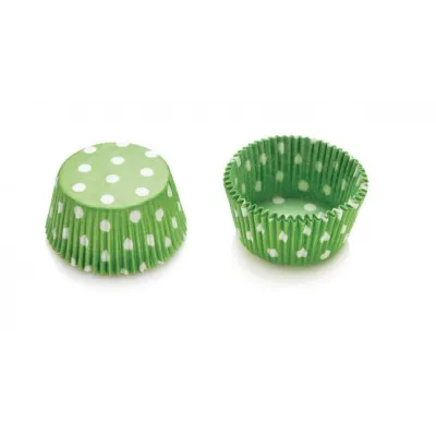 Cupcake molds dots colorful, 75 pieces