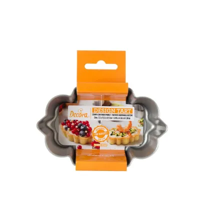 Design Tartes-Backform Oval mit Hebeboden, 7.5 x 11.5 cm