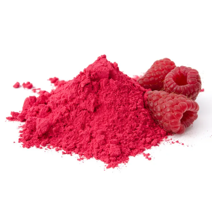The raspberry fruit powder is a natural alternative to fresh raspberries.