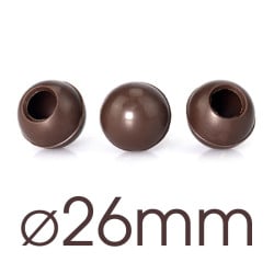 Hohlkugeln Dunkel Ø 26mm, 63 Stück