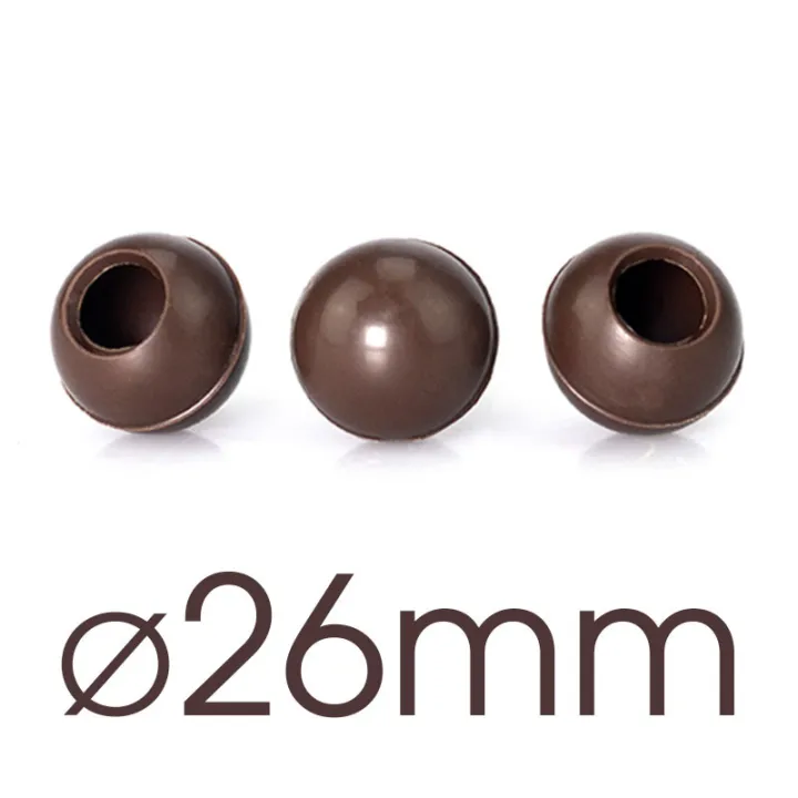 63 Hohlkugeln Dunkel Ø 26 mm für hausgemachte Truffes