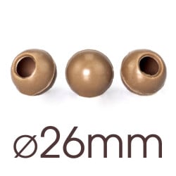 Hohlkugeln Milch Ø 26 mm, 63 Stück