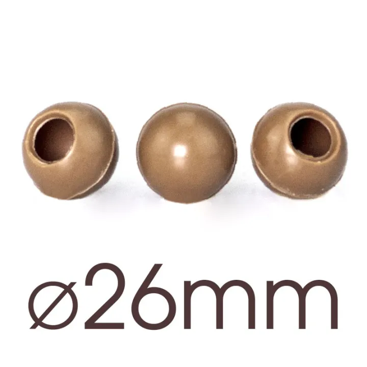 63 hollow milk balls Ø 26 mm for homemade truffles