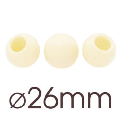 Hohlkugeln Weiss Ø 26mm, 63 Stück