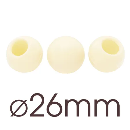 63 sfere cave bianche Ø 26 mm per tartufi artigianali