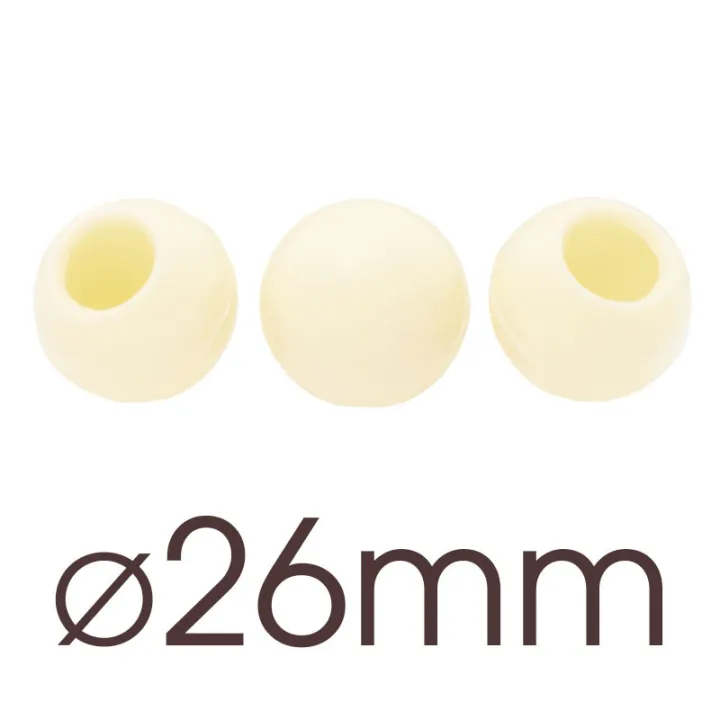 63 Hohlkugeln Weiss Ø 26 mm für hausgemachte Truffes