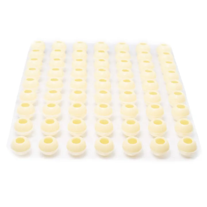 63 Hohlkugeln Weiss Ø 26 mm für hausgemachte Truffes